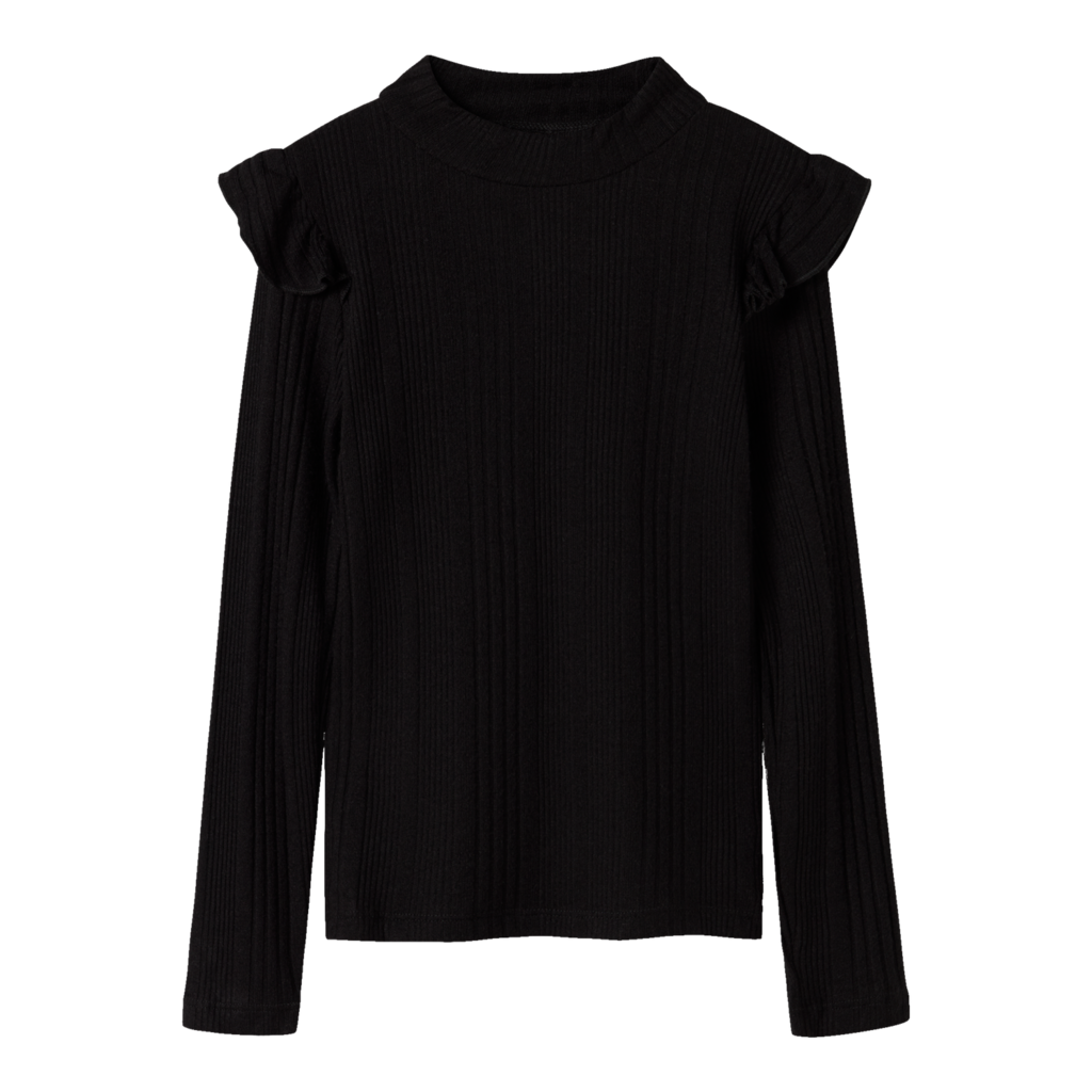 NAME IT Rib Bluse Siggi Black