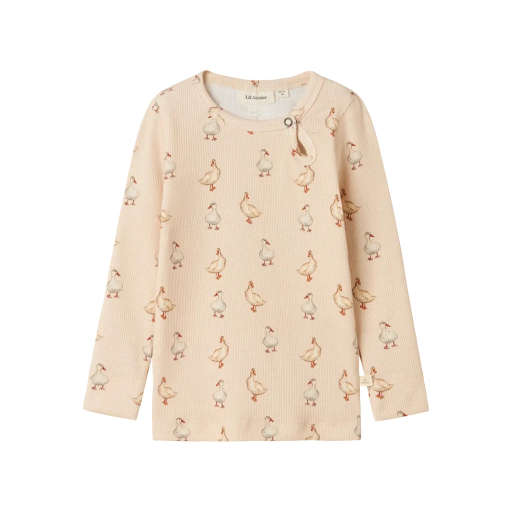 LIL ATELIER Langærmet Bluse Gavo Sand Dollar Duck