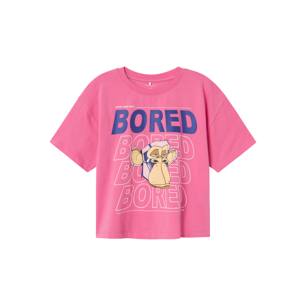 NAME IT Boxy T-Shirt Matta Pink Power