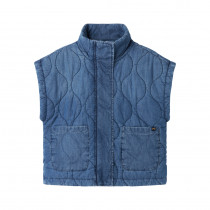 NAME IT Quiltet Vest Sienna Medium Blue Denim