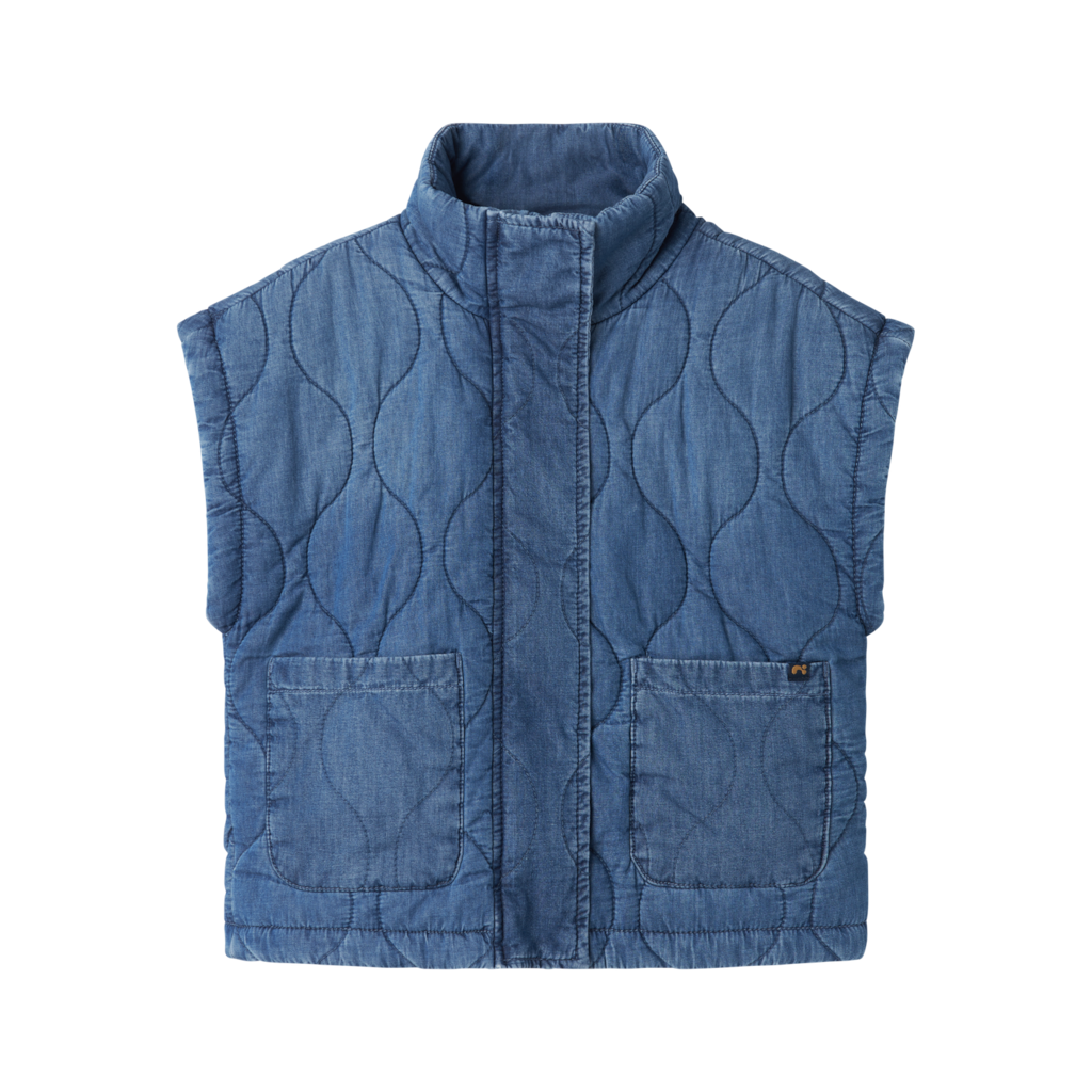 NAME IT Quiltet Vest Sienna Medium Blue Denim