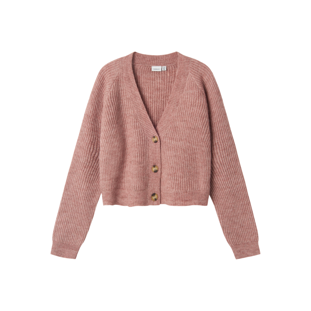 NAME IT Kort Strik Cardigan Holly Deauville Mauve