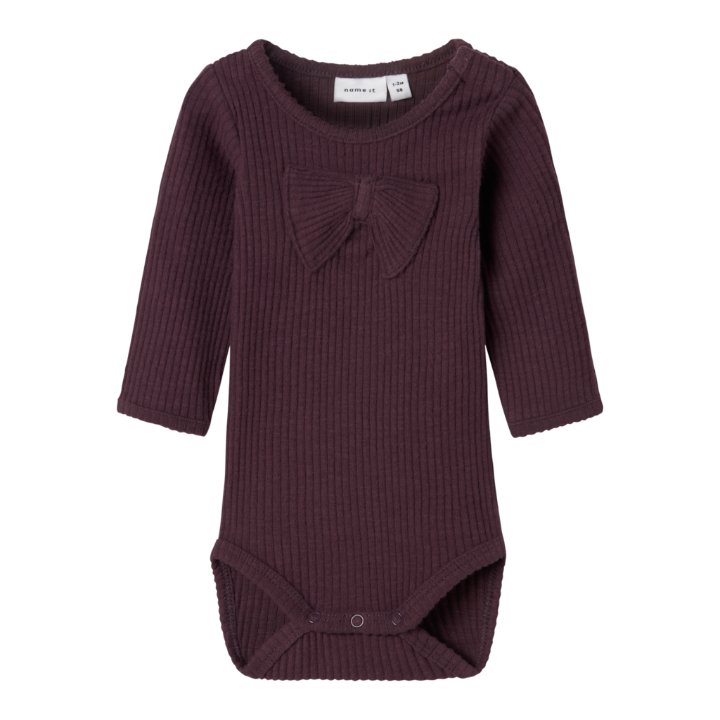 NAME IT Langærmet Body Lusai Plum Perfect