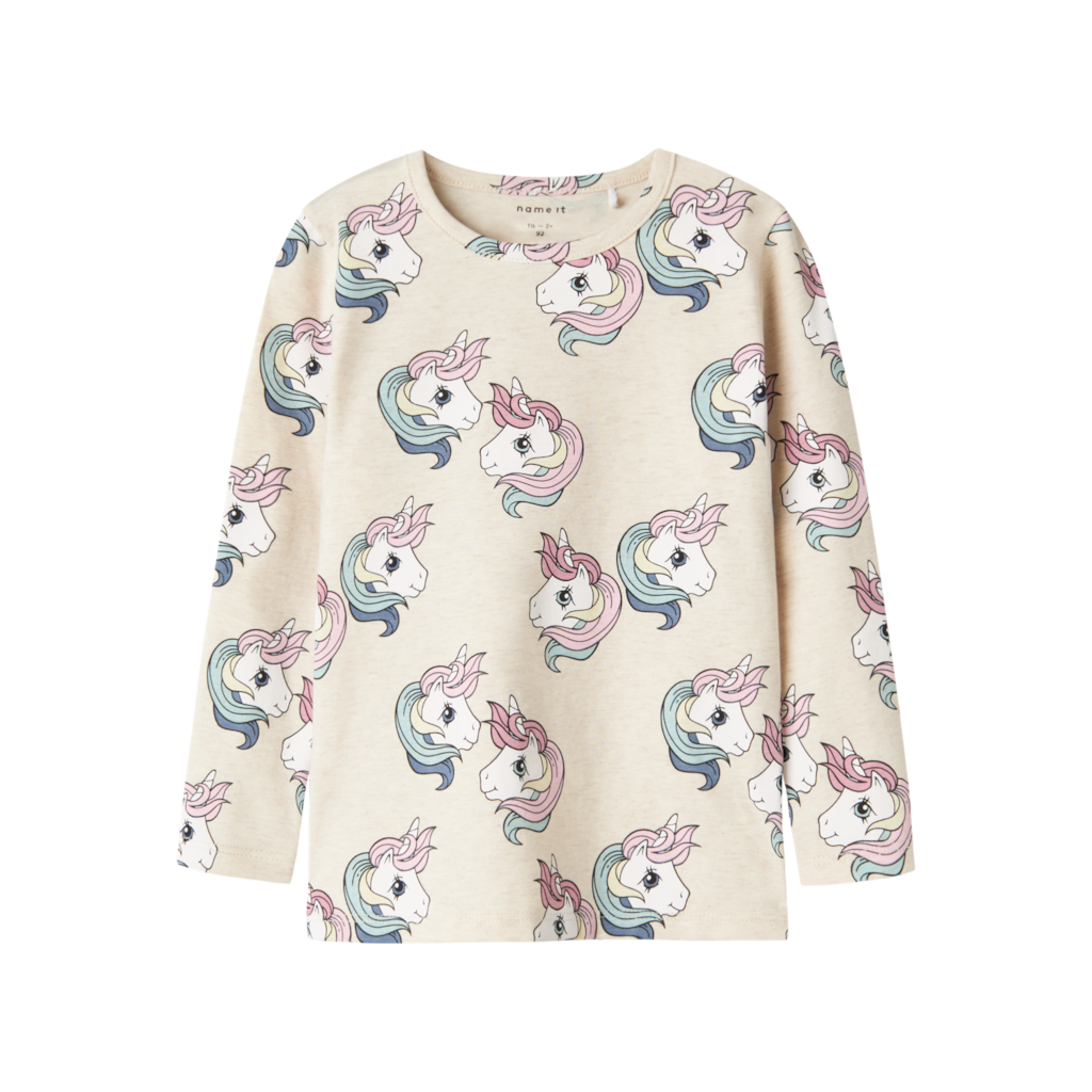 NAME IT Langærmet Bluse Simone Peyote Melange