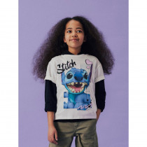 NAME IT Stitch T-shirt Diri Cloud Dancer