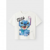 NAME IT Stitch T-shirt Diri Cloud Dancer