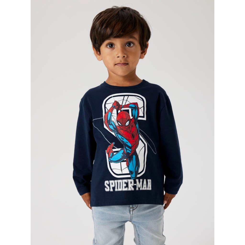 NAME IT Spiderman Bluse Nitin Dark Sapphire