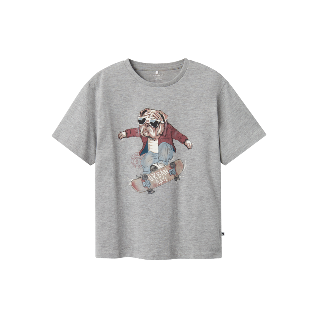 NAME IT T-shirt Teaske Grey Melange