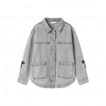 NAME IT Sløjfe Denim Jakke Gloria Grey Denim