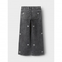 NAME IT Brede Jeans Rose Medium Grey Denim Sløjfer