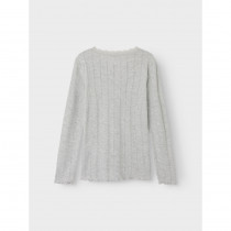 NAME IT Hulmønster Bluse Freda Grey Melange