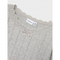 NAME IT Hulmønster Bluse Freda Grey Melange