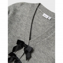 NAME IT Sløjfe Cardigan Rina Grey Melange