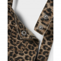 NAME IT Denim Leo Spencer Kjole Silver Mink Leopard