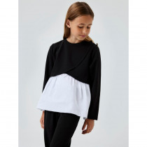 NAME IT Nellia Langærmet bluse Black