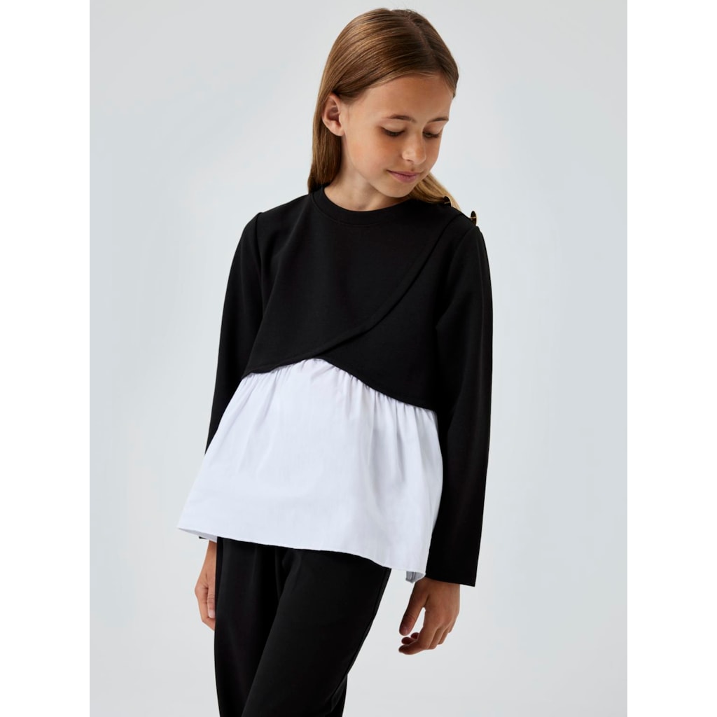 NAME IT Nellia Langærmet bluse Black