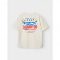 NAME IT T-Shirt Overyn Cloud Dancer Sandwich