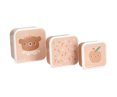 TUTETE 3-pak Snack Madkasser Daisy Bear