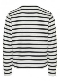 VERO MODA GIRL Stribet Bluse Tala Snow White Black