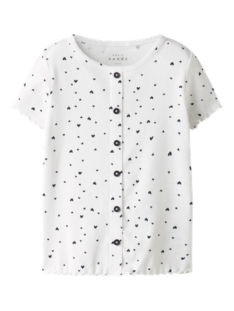 NAME IT T-shirt Vemia Bright White Hearts