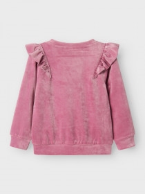 NAME IT Sweatshirt Velour Rille Mauve Orchid