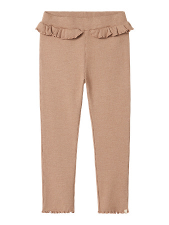 LIL ATELIER Rib Leggings Sophia Rugby Tan