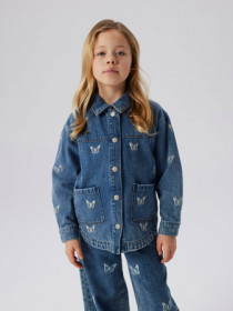 NAME IT Sommerfugle Denim Jakke Mandy Medium Blue Denim