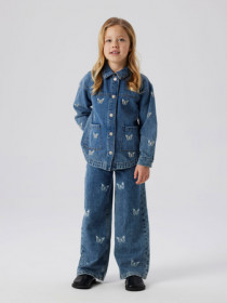 NAME IT Sommerfugle Denim Jakke Mandy Medium Blue Denim