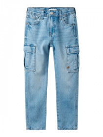 NAME IT Tapered Cargo Jeans Silas Light Blue Denim