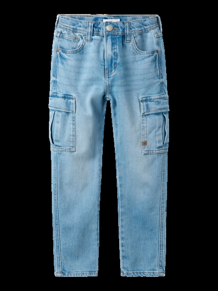 NAME IT Tapered Cargo Jeans Silas Light Blue Denim