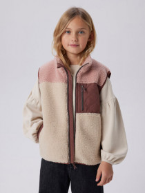 NAME IT Teddy Vest Monica Fog