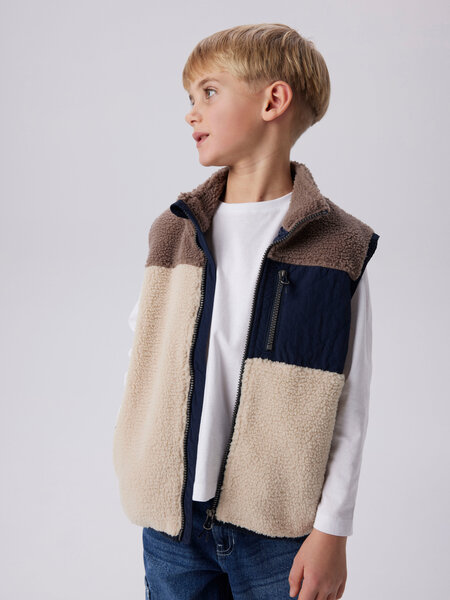 NAME IT Teddy Vest Monico Fog