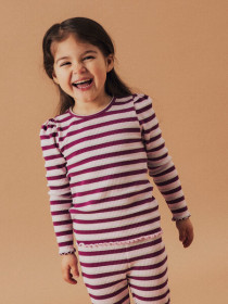 NAME IT Glimmer Rib Bluse Balisa Boysenberry