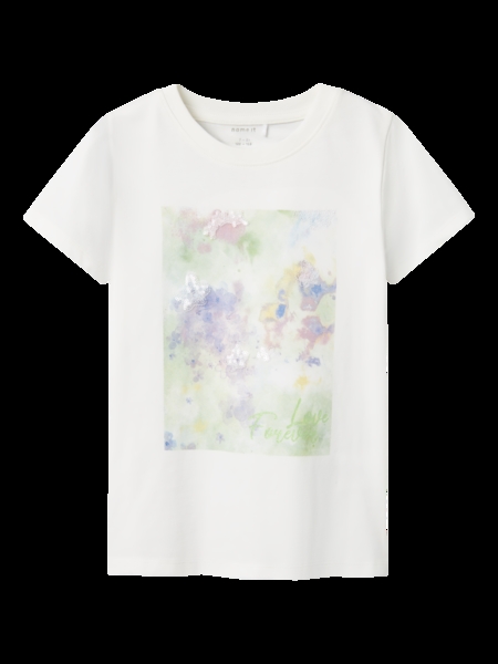 NAME IT T-Shirt Batu Cloud Dancer Arcadian Green