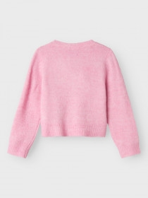 NAME IT Kort Strik Cardigan Darine Pink Frosting