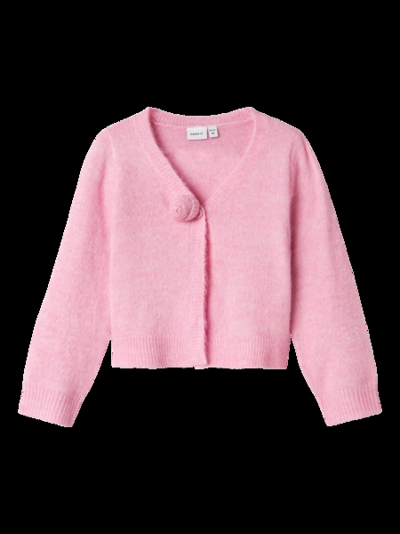 NAME IT Kort Strik Cardigan Darine Pink Frosting