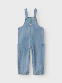 NAME IT Stribet Denim Overall Macie Light Blue Multi