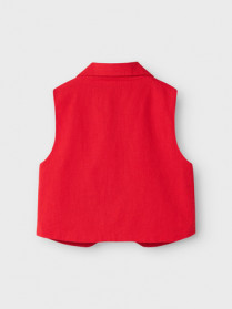 NAME IT Hør Vest Falinnen Chinese Red