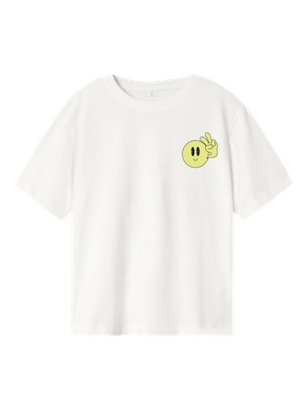 NAME IT T-shirt Zulla Sunny Lime Bright White