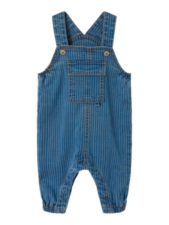 NAME IT Stribet Denim Overall Devin Medium Blue Denim