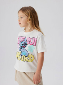 NAME IT Stitch T-shirt Fana Cloud Dancer