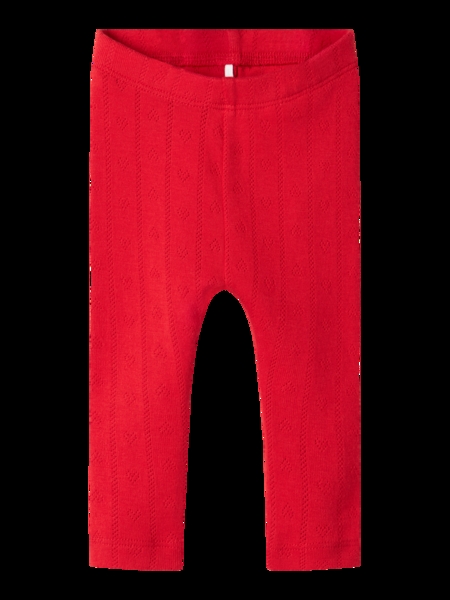 NAME IT Hulmønstrede Leggings Dagnes Chinese Red