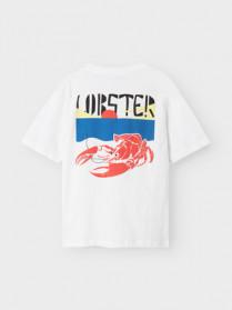 NAME IT T-shirt Fonnot Bright White Lobster