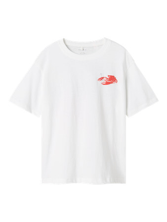 NAME IT T-shirt Fonnot Bright White Lobster