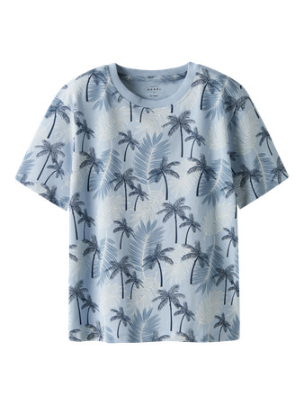 NAME IT T-shirt Valther  Celestial Blue Palms