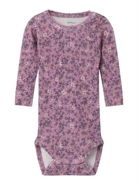 NAME IT Langærmet Body Ninne Mauve Orchid