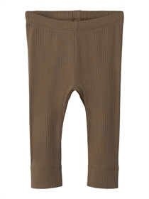 NAME IT Rib Leggings Noe Walnut