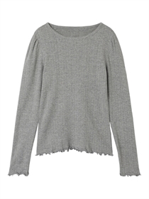 NAME IT Hulmønster Bluse Omina Grey Melange