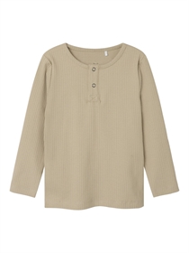 NAME IT Rib Bluse Ozzie Plaza Taupe