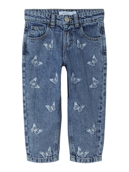 NAME IT Jeans Bella Medium Blue Butterfly